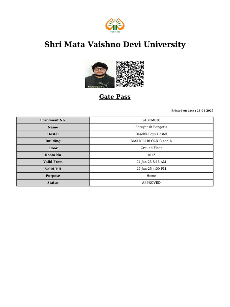 Gate Pass | PDF