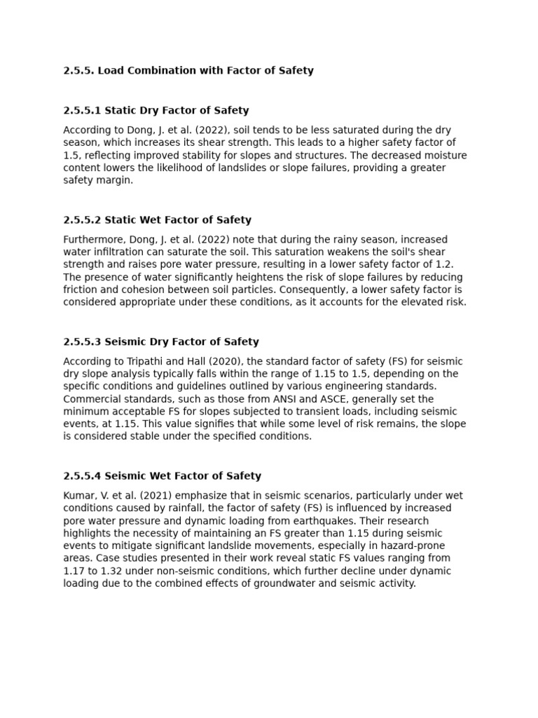 Factor of Safety | PDF | Landslide | Soil