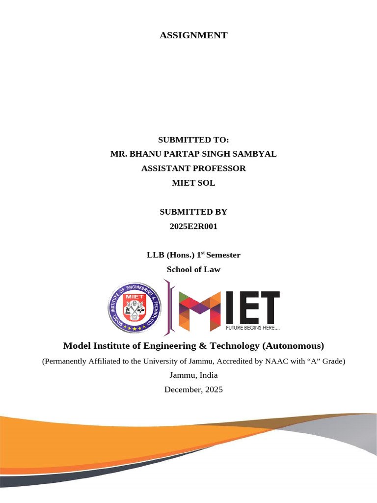 LLB 104LawofTortsAssignment 1 | PDF | Tort | Negligence