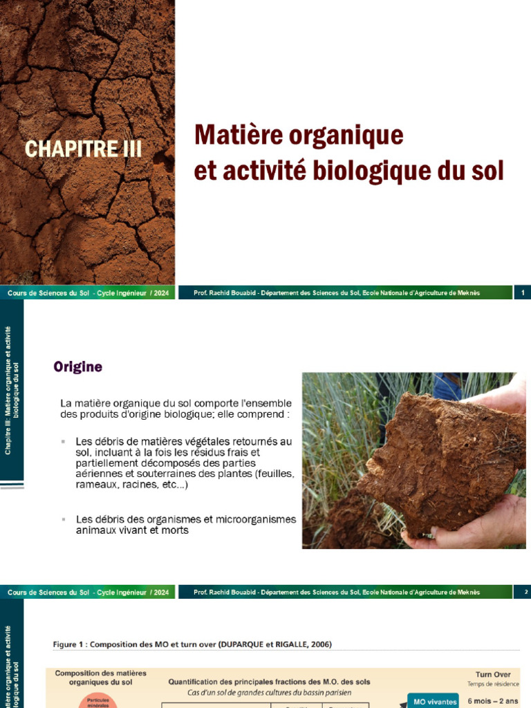 Cours Sciences Du Sol - 2023-24 - CHAPITRE 3 | PDF