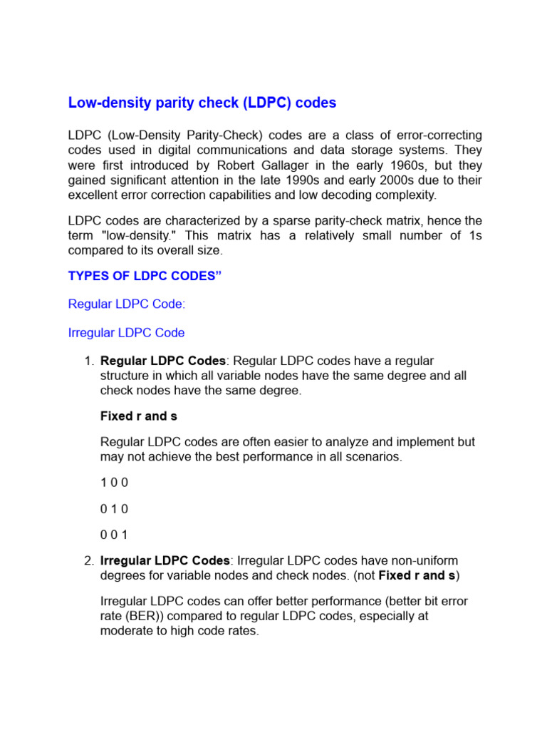 ECC LDPC Code - Bit Flipping April 2025-2 | PDF | Low Density Parity ...