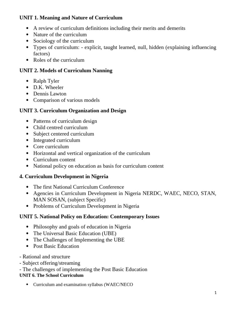 Edu201 Lecture Notes 2025-2026 Session | PDF | Curriculum | Educational ...