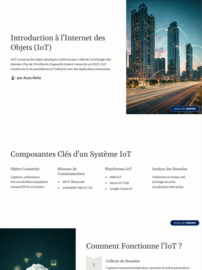 Introduction A LInternet Des Objets IoT | PDF | Internet des objets ...