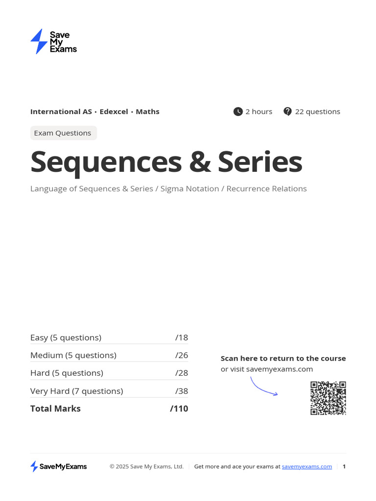 Sequence and Series | PDF | Sequence | Mathematics
