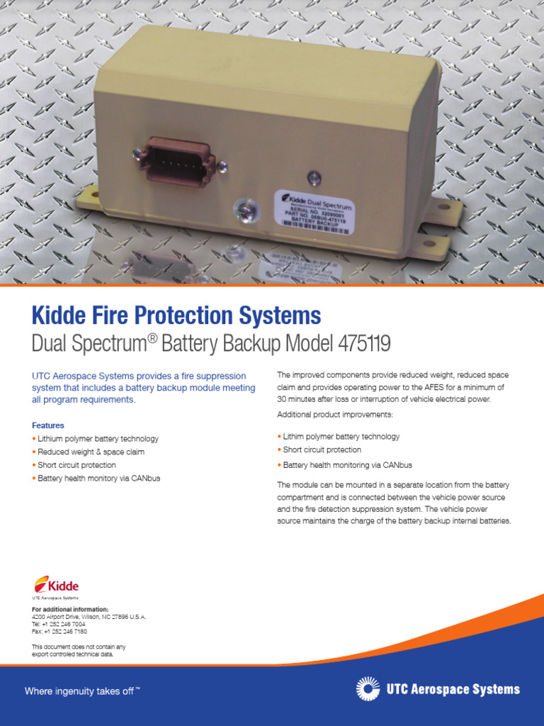 4283A Dual Spectrum Battery Backup Model 475119 | PDF