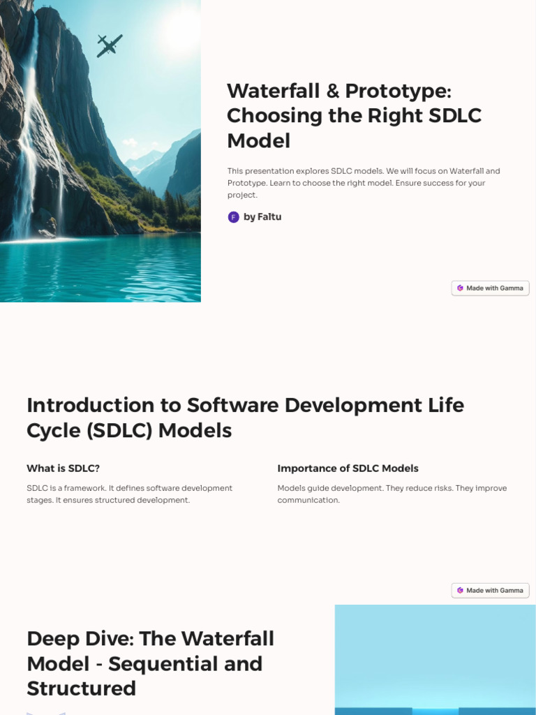 Waterfall and Prototype Choosing The Right SDLC Model | PDF