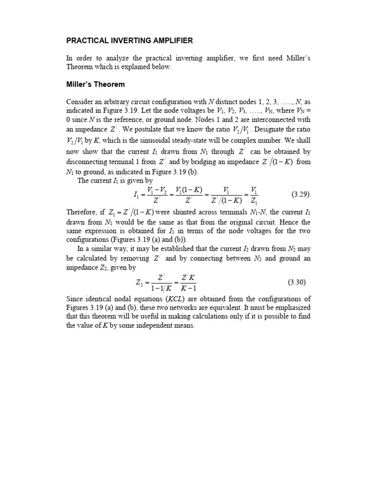 Sheet Miller - S Theorem | PDF | Electrical Impedance | Amplifier