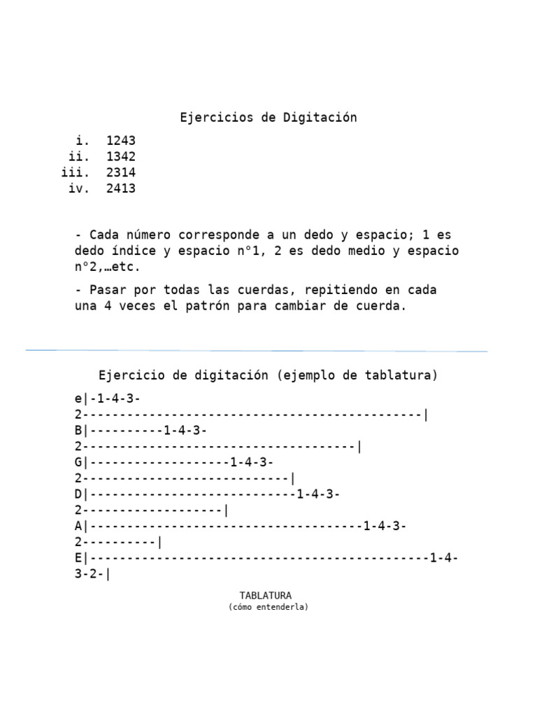 Digitación+Pentatónica La Completa | PDF