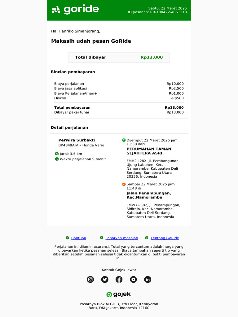 Contoh Resi | PDF