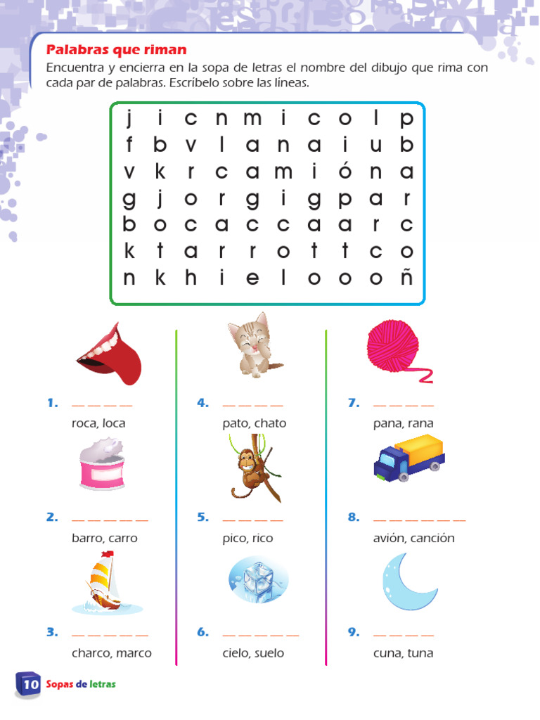 Sopa de Letras 10 | PDF