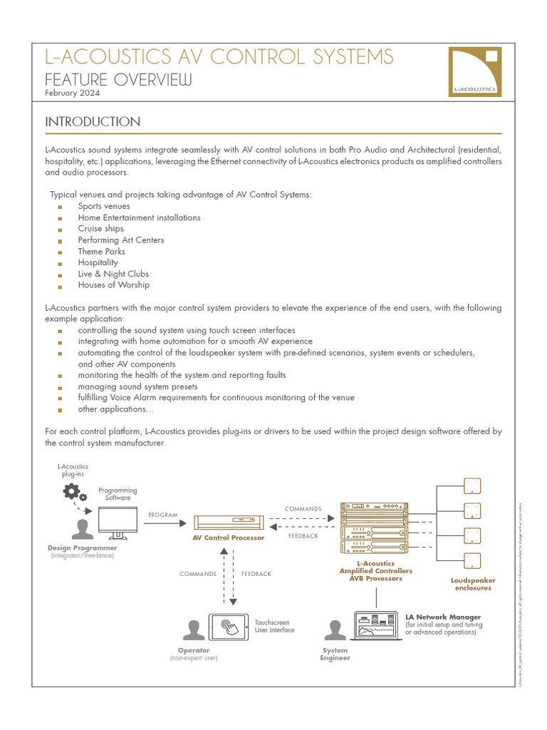 L-Acoustics AV Control Systems | PDF | Computing | Electronics