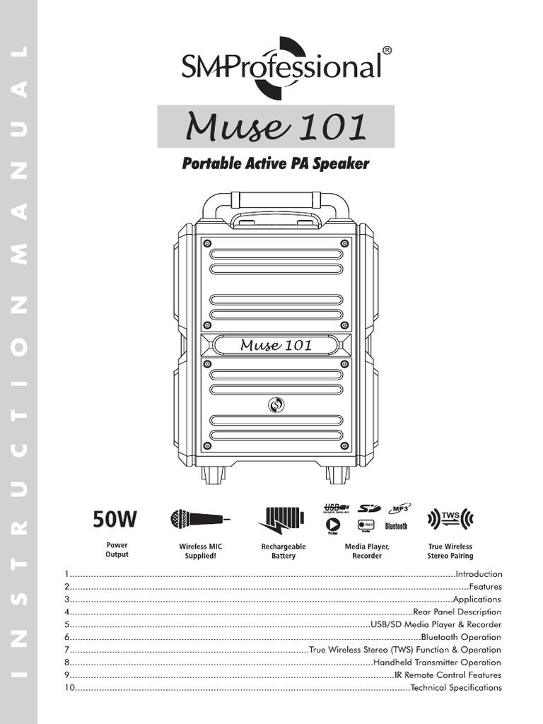 Muse 101 Manual 1743401022787 | PDF