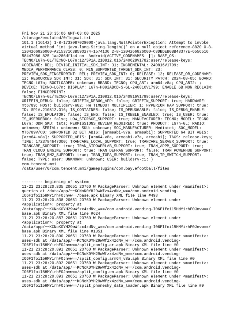 Logcat | PDF | Xml | Computing