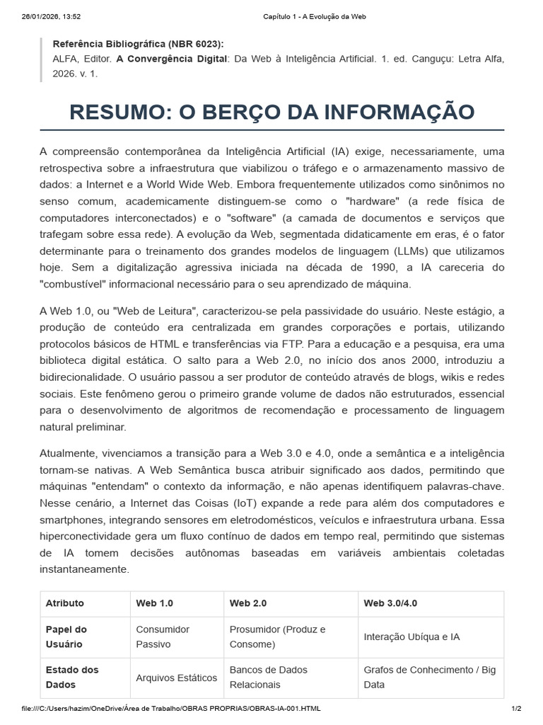 Capítulo 1 - A Evolução Da Web | PDF | Rede mundial de computadores ...
