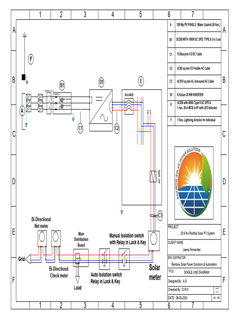 Single Line Diagram | PDF | Power (Physics) | Renewable Resources