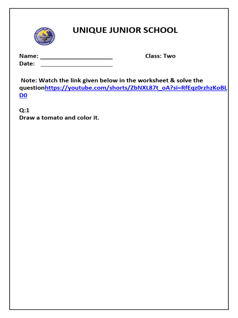 Class 2 Worksheet CAC | PDF