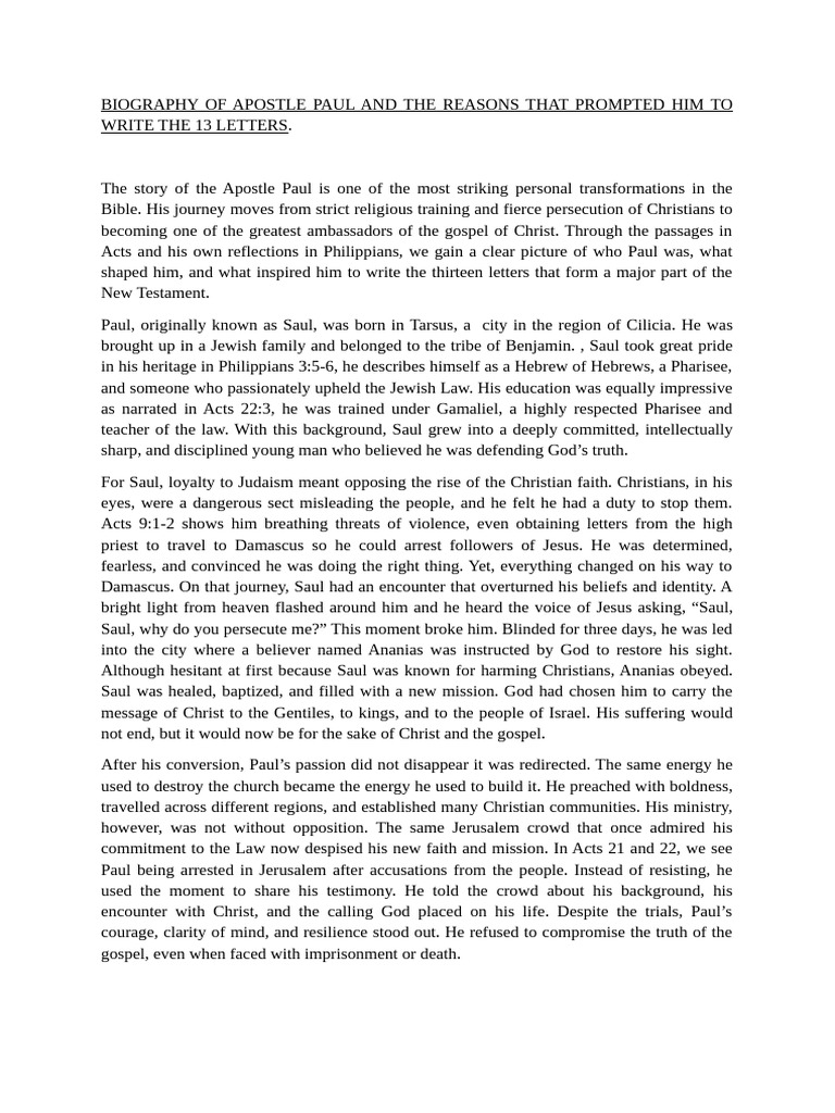 Bible Group CAT 2 | PDF | Paul The Apostle | Jesus