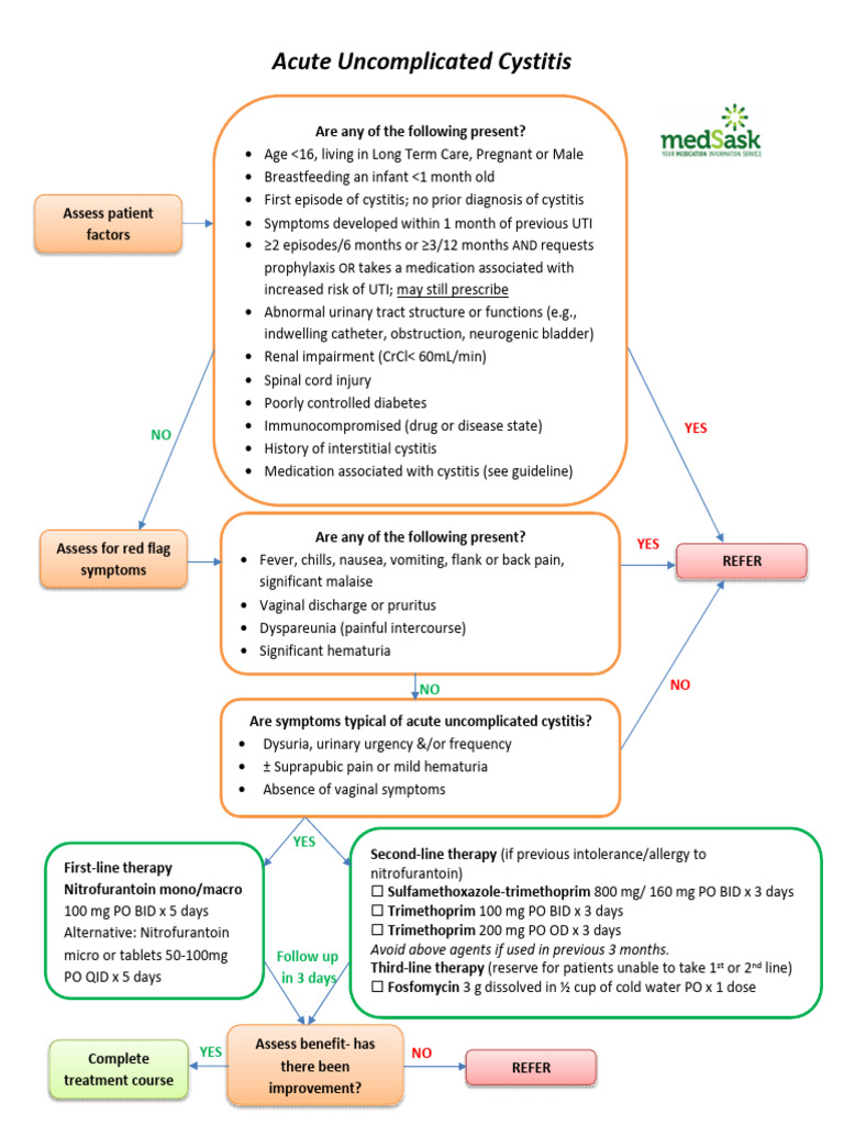 Cystitis Algorithm 2020 | PDF | Urology | Microbiology