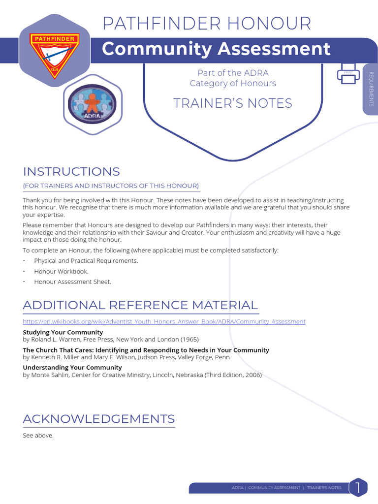 communityassessment_trainersnotes | PDF | Learning