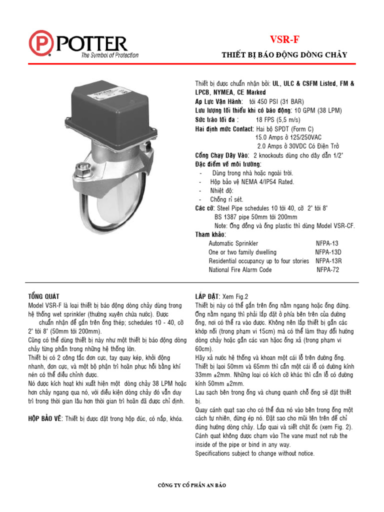 Flow Switch Potter VN | PDF
