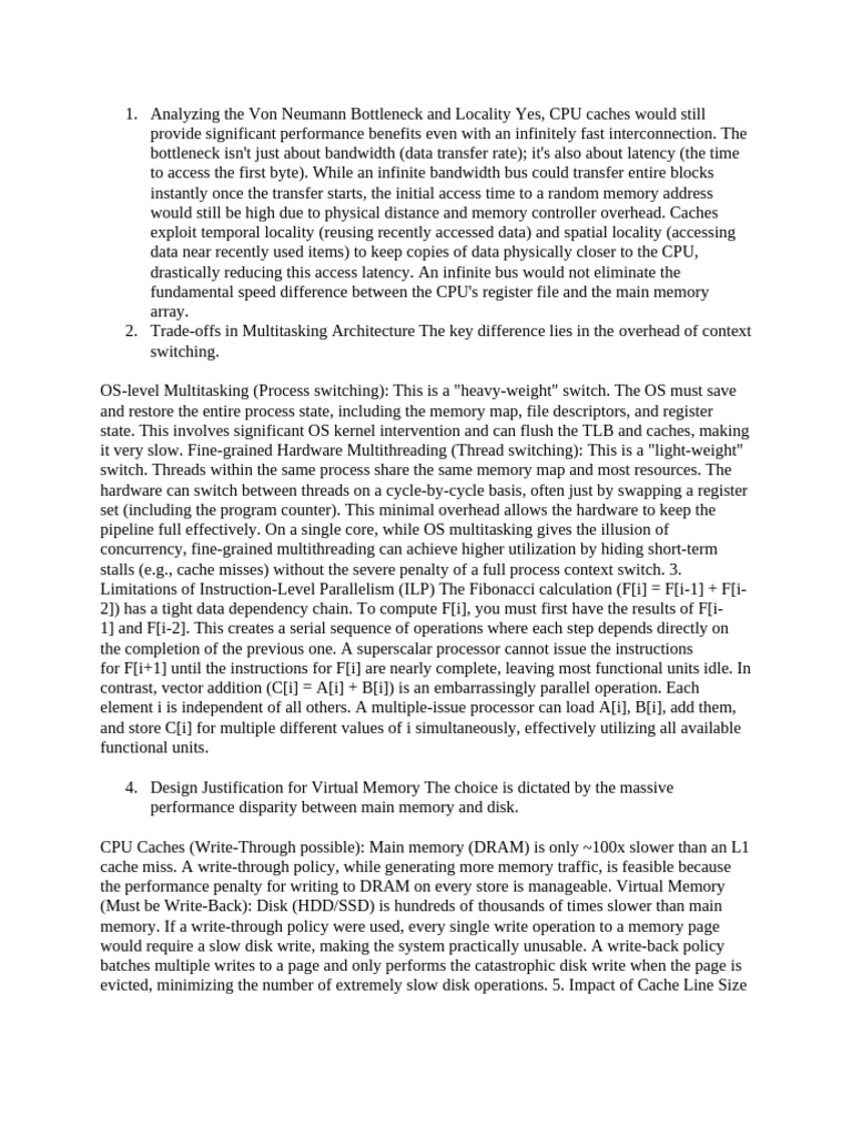 HW 2 | PDF | Cpu Cache | Process (Computing)