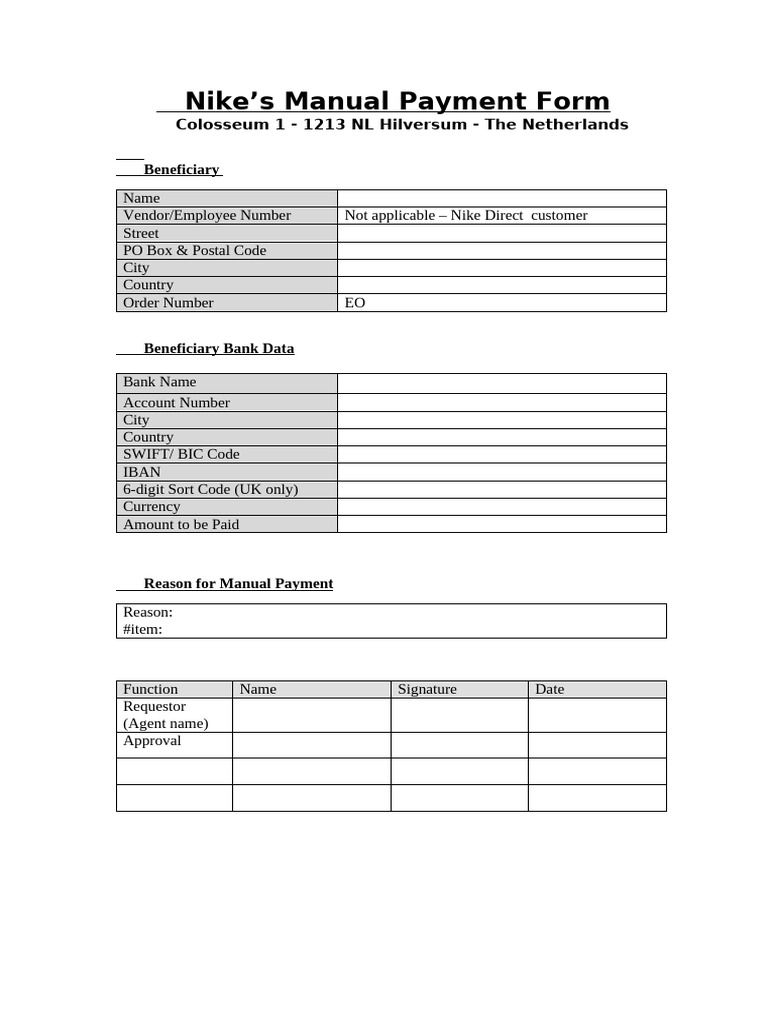 Manual Refund Form | PDF