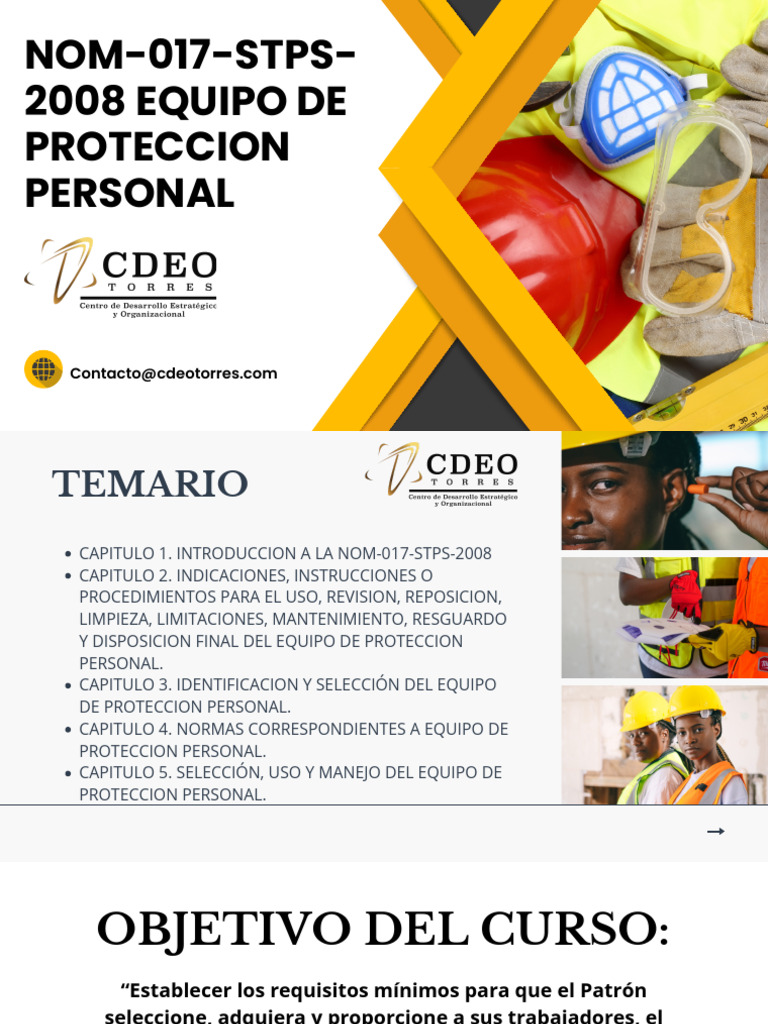 Nom-017-Stps-2008 Equipo de Proteccion Personal | PDF | Lentes | Guante