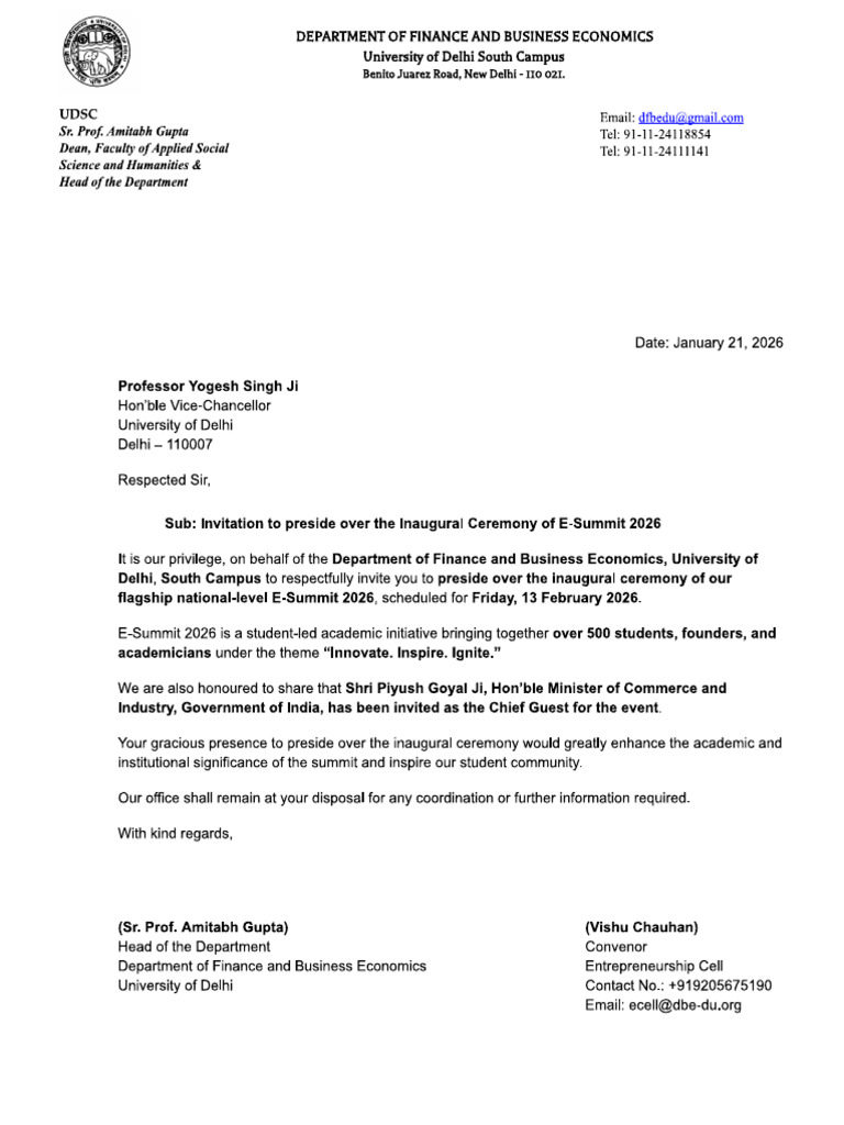 VC Letter 1 | PDF