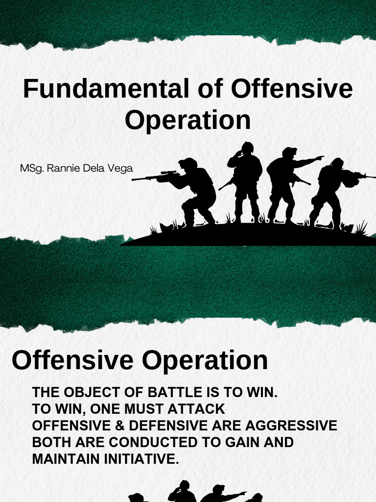 Fundamental of Offensive Operations | PDF | Maneuver Warfare ...