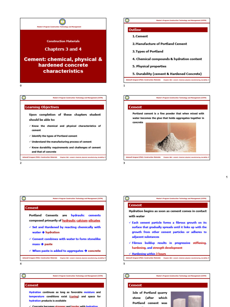 Chapter 3 & 4 | PDF | Cement | Concrete