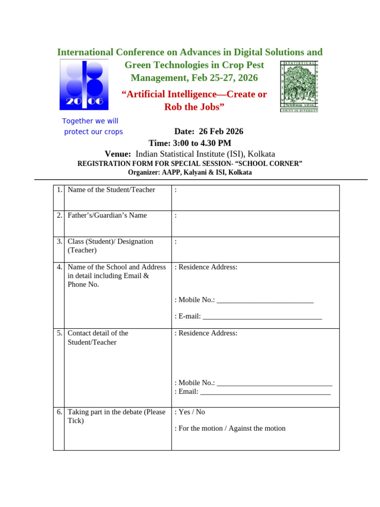 Application Form - Debate Competition | PDF