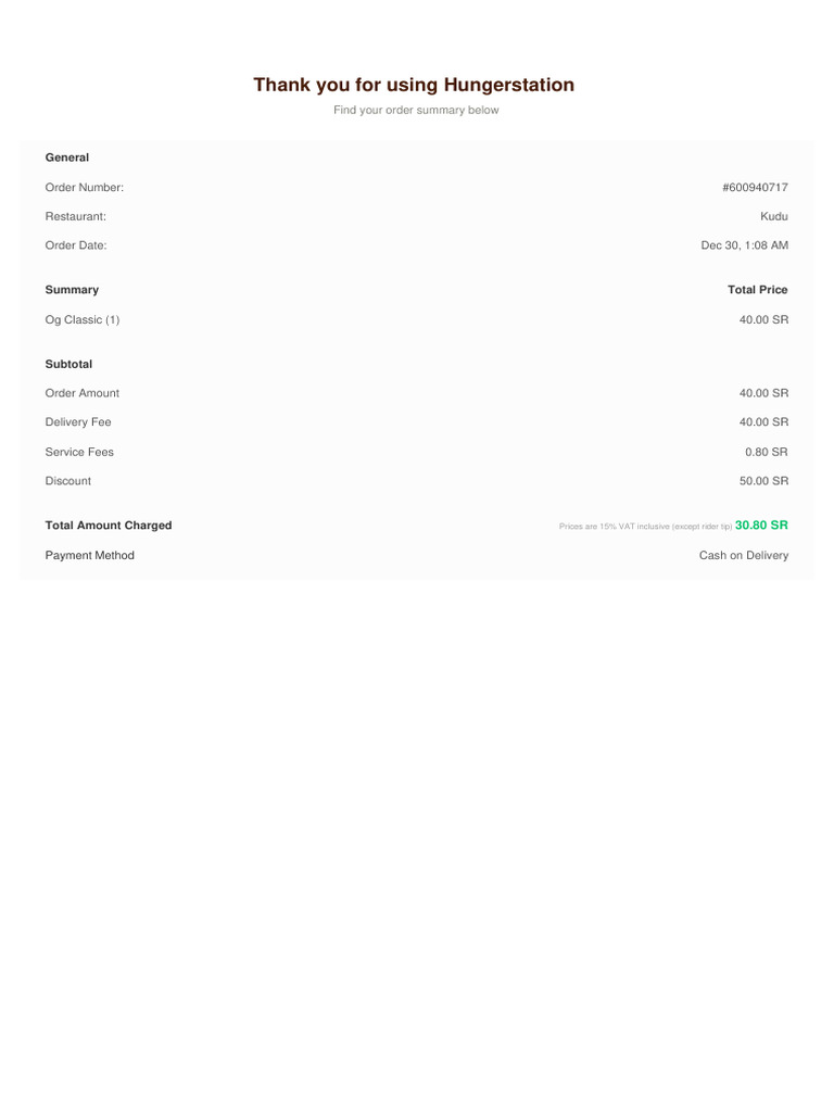 Order Summary 600940717 | PDF