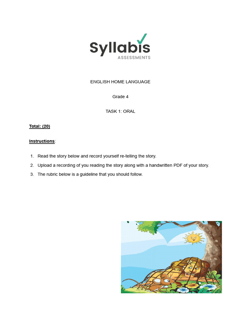 English Task 1 - Oral | PDF