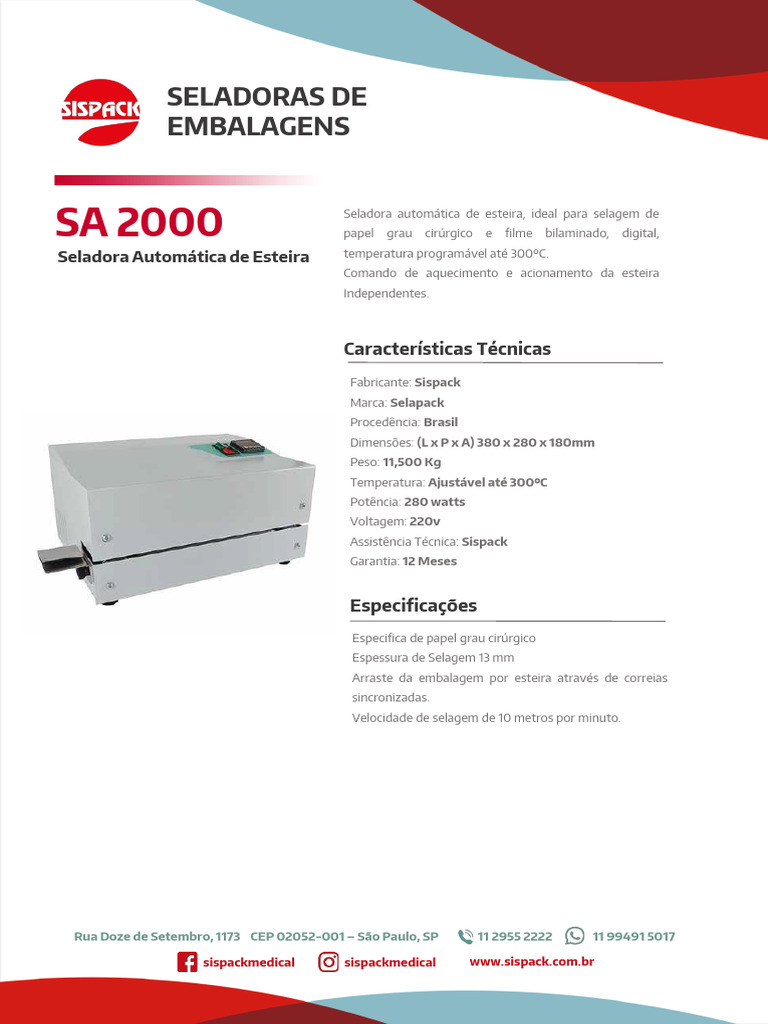 Catálogo Selapack Sa-2000 | PDF