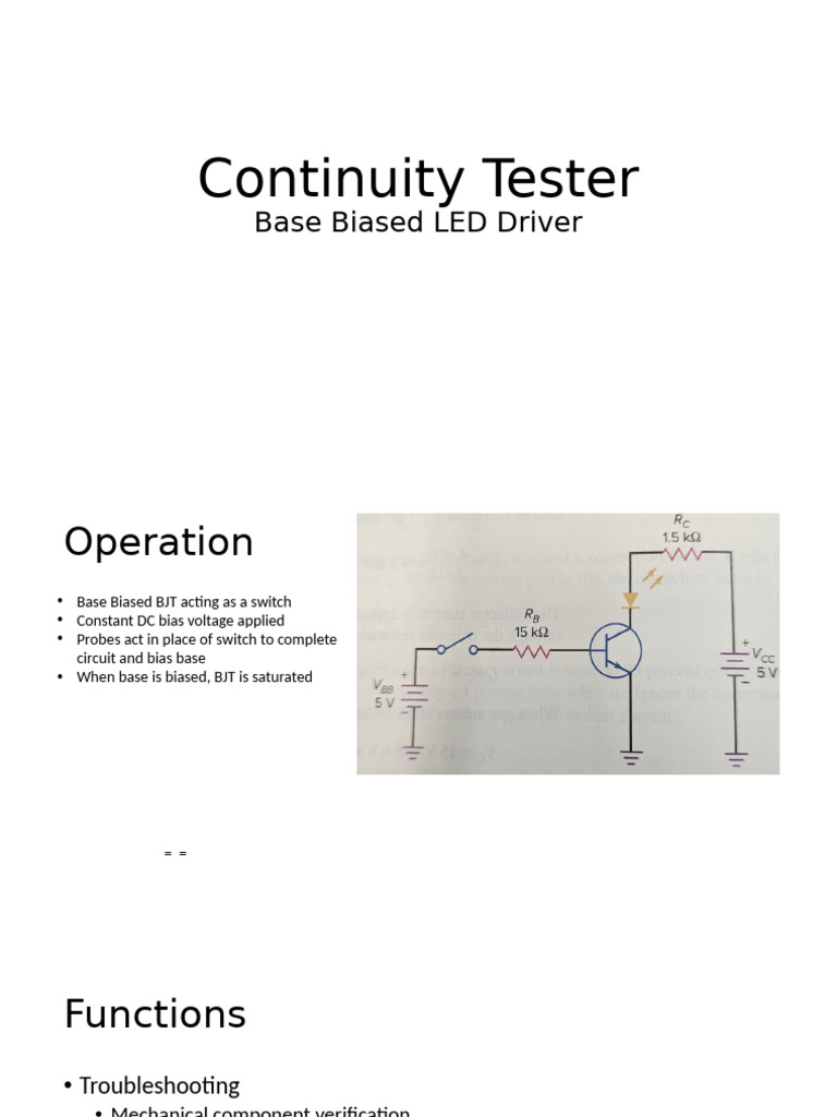 Continuity Tester | PDF