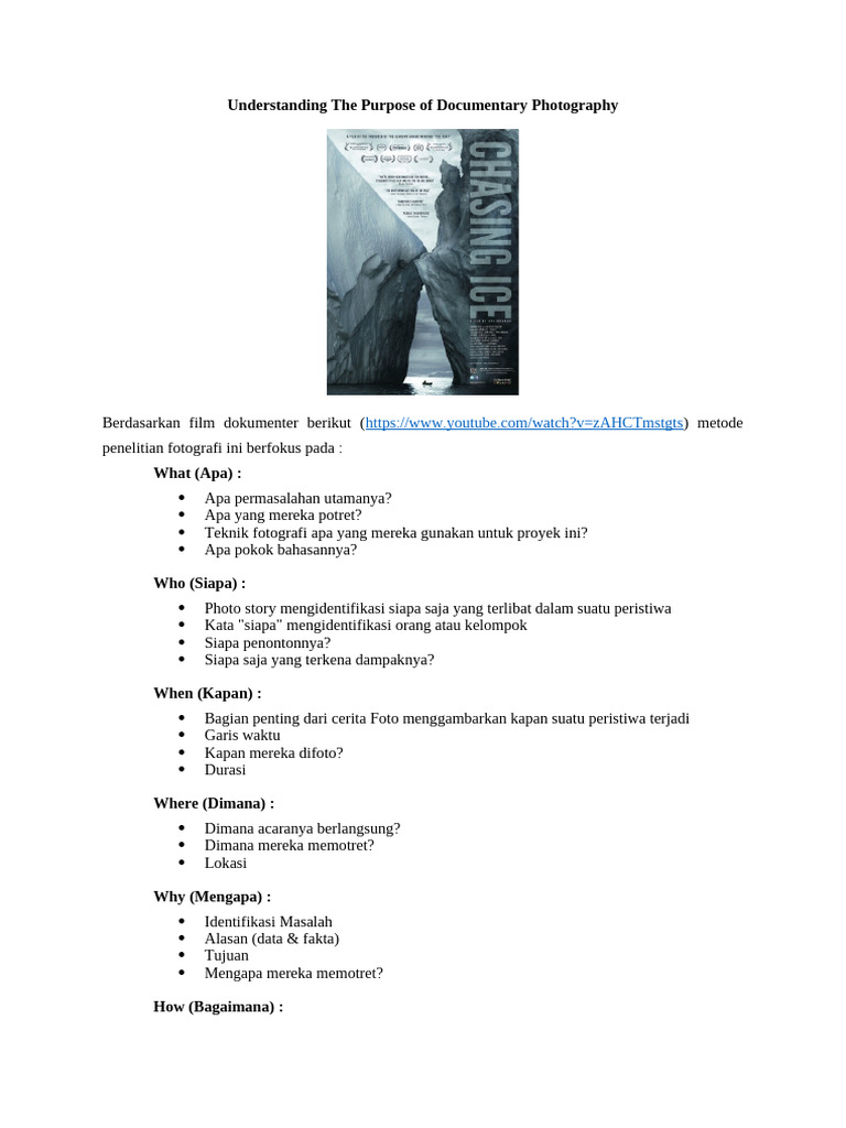 Understanding The Purpose of Documentary Photography | PDF