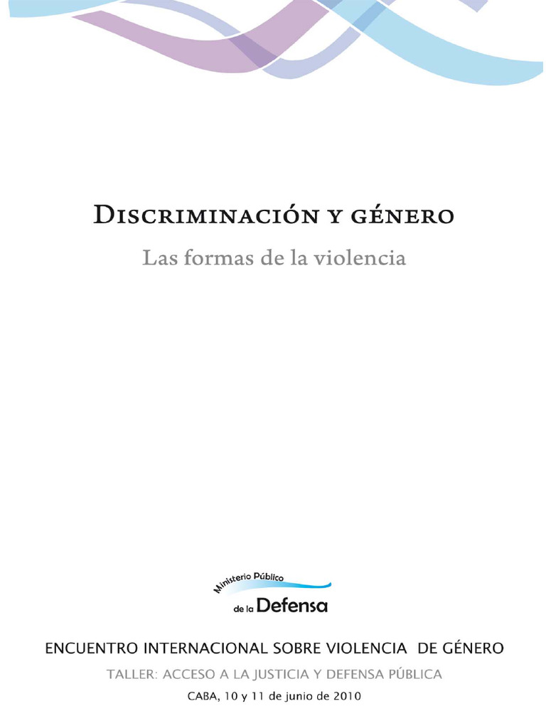 Defensoría General de La Nación Discriminación y Género Las Formas de ...