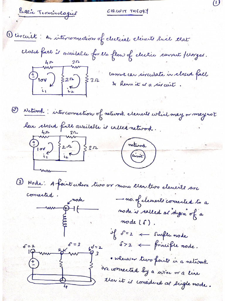 Basic Circuit Terminologies | PDF
