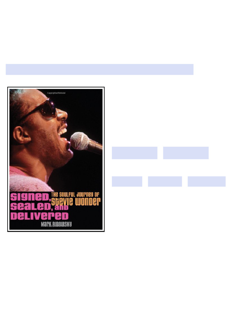 Signed Sealed and Delivered Mark Ribowsky digital download | PDF ...