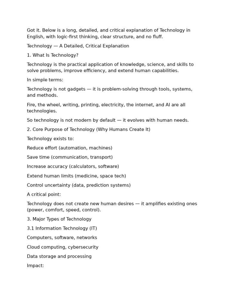 Technology | PDF | Artificial Intelligence | Intelligence (AI) & Semantics