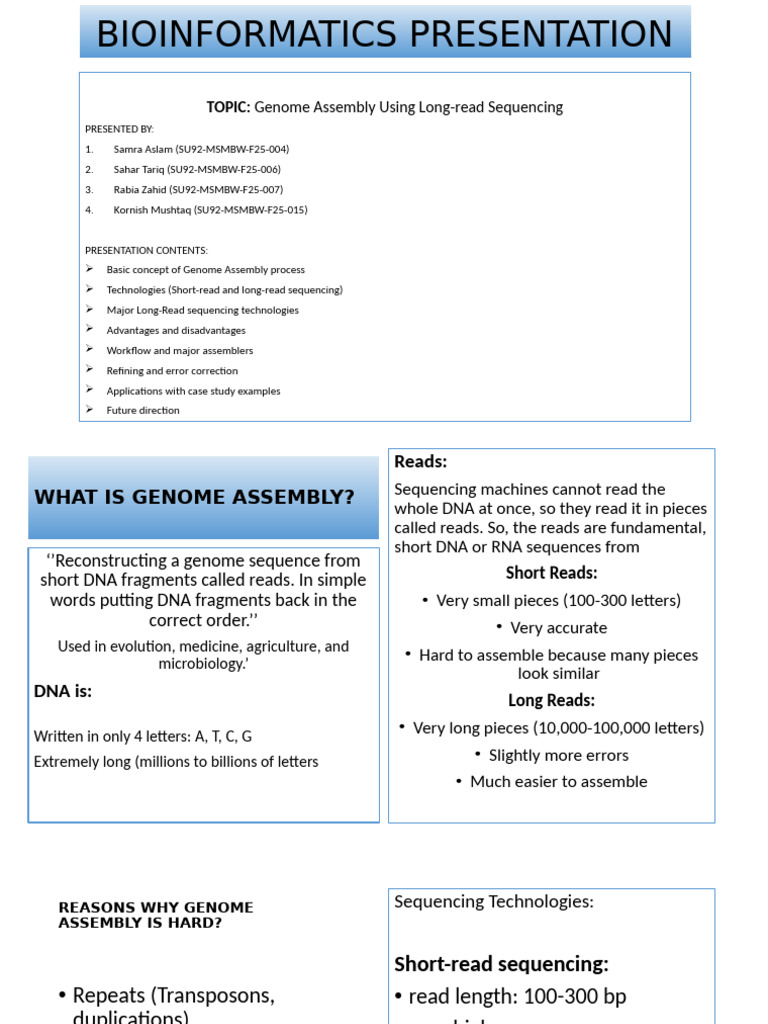 Bioinformatics. Genome Assembly Technology | PDF | Dna Sequencing | Genome