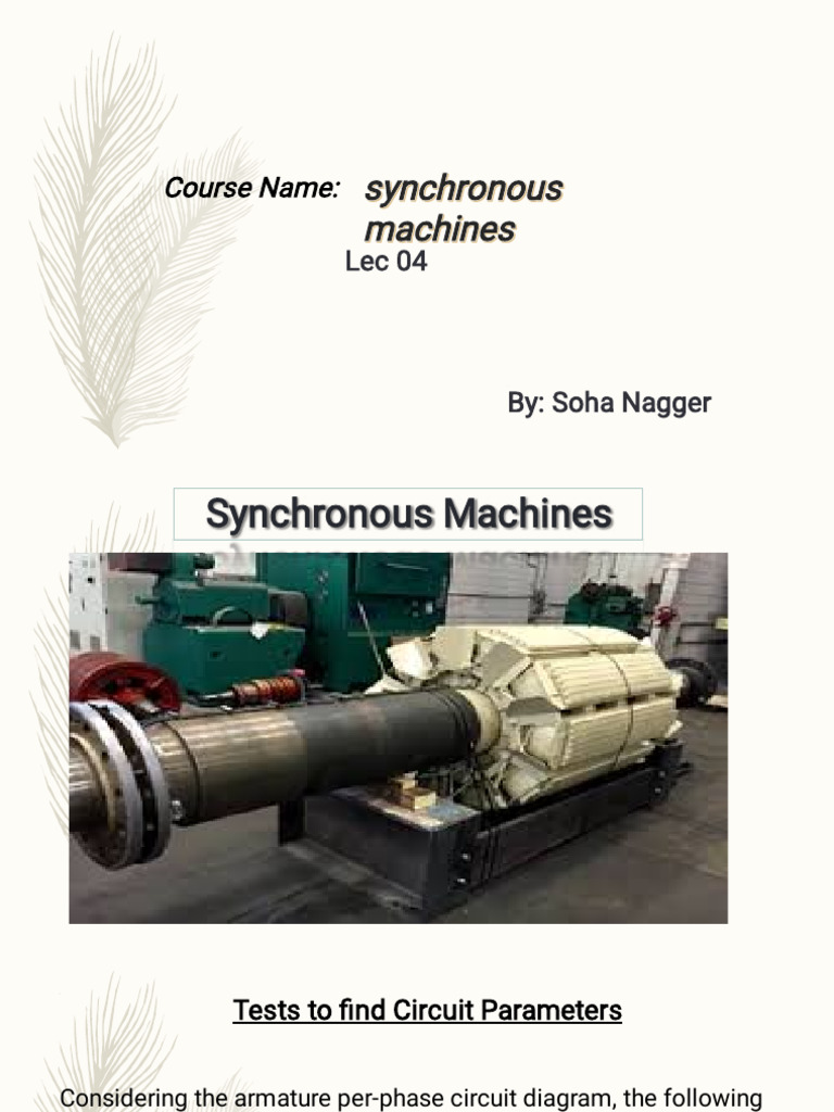 Syn MC - Lec 4 | PDF | Electric Power | Electrical Components