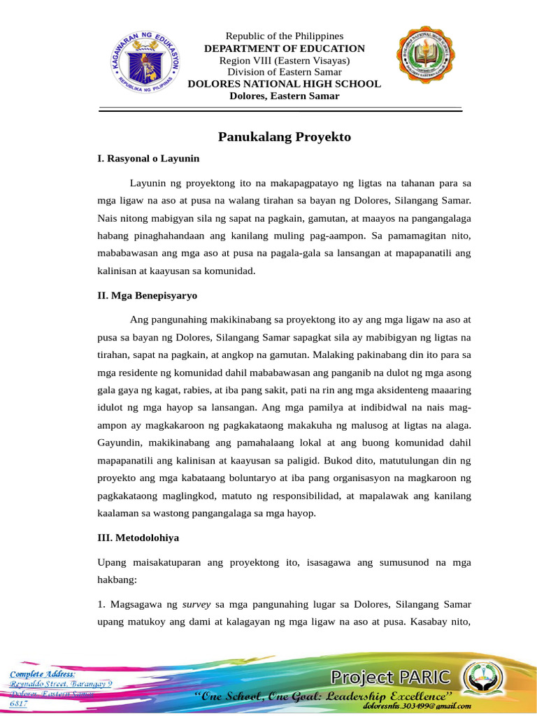 Panukala Final | PDF