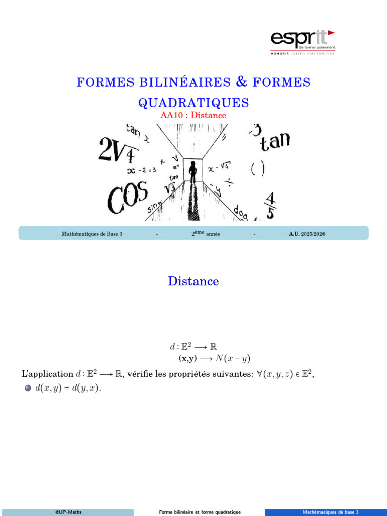 CH4 - AA10 Distance | PDF | Algèbre générale | Concepts mathématiques
