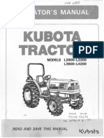 Kubota L2900, L3300, L3600, L4200 Owners Manual