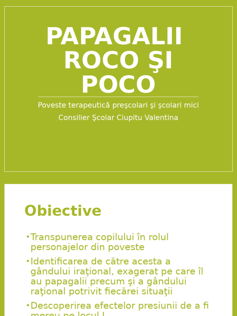 Papagalii Roco Si Poco | PDF