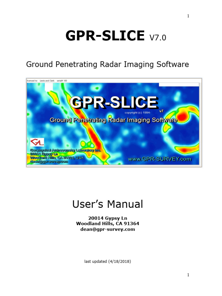 GPR-SLICE Software Manual 2018 | PDF | Computer File | 2 D Computer ...
