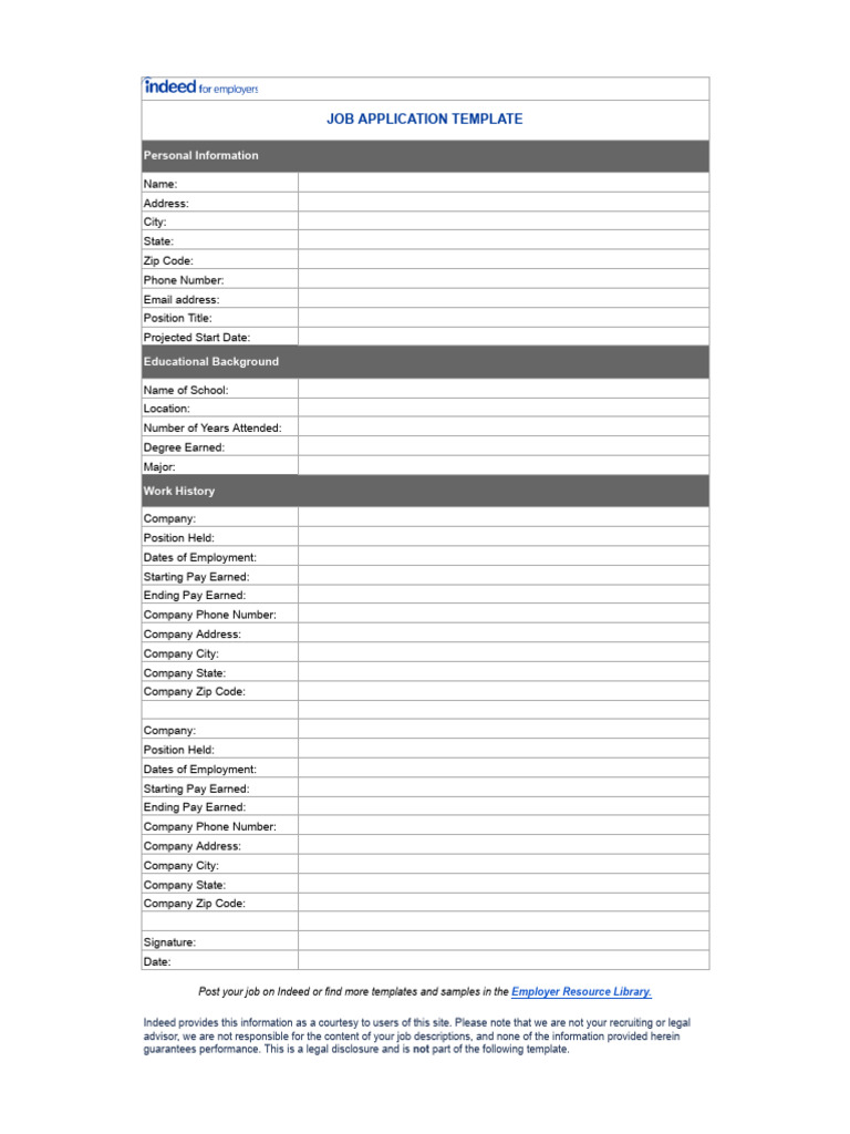 TEMPLATE JobApplication | PDF