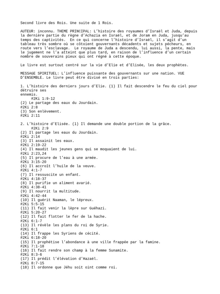 Rois 2 | PDF | Nevi'im | Livres des Rois
