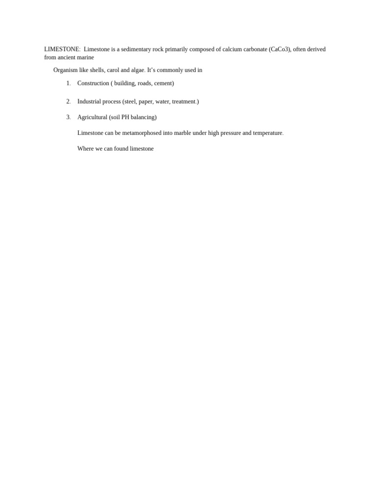 Limestone | PDF